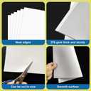 25 Pcs 22" x 28" Poster Board White Poster Paper Bulk, ROOKEA 250 GSM Thickness Vision Boards Smart Poster Board for School Arts Craft Projects Presentations Drawing Scrapbooking Blank Graphic Display