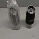 RECHARGEABLE - Gravity Electric Pepper and Salt Grinder Set, Adjustable Coarseness, With LED Light, One Hand Automatic Operation, (2 Pack Black)