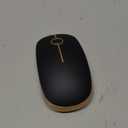 VssoPlor Wireless Mouse, 2.4G Slim Portable Computer Laptop Mouse with Nano Receiver Quiet Silent Optical Mice for Notebook, PC, Laptop, Computer-Black and Gold