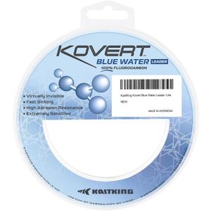 KastKing Kovert Blue Water 100% Fluorocarbon Fishing Line, Clear Fishing Leader, Extreme Clarity, Fast Sinking, Shock Resistant, Ultra-Low Visibility, Invisible Underwater, High Abrasion Resistance (25LB - 0.41mm)