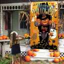 Halloween Bean Bag Toss Game Banner, Happy Halloween Pumpkin Ghost Party Game Set with Bean Bags for Kids Family Fall Fun Throwing Game Party Favors Backdrop Decoration Supplies Indoor Outdoor (76 x 135cm)