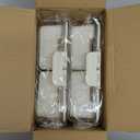 Small Snackle Box Container, Divided Serving Tray with Lid, 4 Compartment Snack Box Container for Candy, Fruits, Charcuterie, Travel & Parties, BPA-Free (Cream 2 Pack)