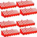 Tallew 8 Pcs 3D Circus Awning Wall Decoration Carnival Stripes Awning Circus Tent Carnival Theme Party Decor for Party Decorations(Red and White)