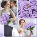72 Pcs Artificial Roses Light Purple Fake Silk Roses Realistic Roses Faux Flower Indoor Wedding Home Decor, Birthday Decorations