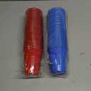 100 Pcs Red Blue Cup Plastic Cups 12 oz Patriotic Memorial Day Disposable Drinking Beverage Cups Water Cups for Game Birthday Independence Day Democratic Political Party