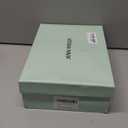 JENN ARDOR Closed Toe Heels Platform Pumps with Rhinestone Bow, Ankle Strap Womens Dress Shoes (6, Black - Super Soft Silk)