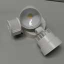 LUTEC P6221W-PIR24 2000 Lumen 18 Watt 26 LED Motion Activated Integrated Dual-Head Flood Light Outdoor, IP54 Waterproof Exterior Security Floodlight for Patio, Garden, Yard, Warehouse-White