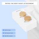 TUSHY Spa Warm Water Bidet Attachment for Toilet. Universal Fit, Easy Install (Requires Sink Access for Optional Temperature Control) Self Cleaning, Adjustable Pressure, Angle Control, Brushed Nickel