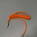 chubbycable Curly Chubby Retractable Fast Charging Cable 240W Coiled Charger Cord for Car Durable USB C Cable Compatible with iPhone 17-15 Series, Orange, Type-C to Type-C, 1.3FT-2.3FT