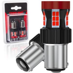 1157 LED Bulb Red, BAY15D PY21W 7507 LED Brake Light Bulbs Super Bright for Rear Brake Lights and Tail Lights, 2 Pack