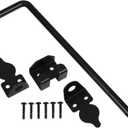Cane Bolts Heavy Duty Gate Latch for Wooden Fences and Gates Ground Rod Black Coating for Enhanced Durability and Security Outdoor Settings