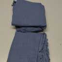 Foindtower Set of 2 Decorative Linen Fringe Throw Pillow Covers Cozy Farmhouse Cushion Cover with Tassels Accent Pillowcase for Couch Chair Sofa Bed Living Room Home Decor,20×20 Inch,Dark Blue