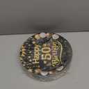 50Pcs 50th Birthday Party Paper Plates,9inch Disposable Black and Gold Dessert Party Plates Party Decorations for Men Woman 50th Happy Birthday Wedding Party Supplies