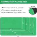 Large Tabletop Game Playmat, Water and Stain Resistant Non-Slip Desk Mat, Mahjong Mat, Card and Roleplaying Games MAT Thick Stitched Edge Cushioned Rubber Mat (180 * 90cm*2mm) Green, 35.4" x 70.9"