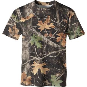 Men's Camo T Shirt Hunting Shirts Short Sleeve Fishing Camouflage Shirt (S)