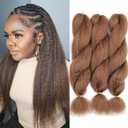 Crochet Vixen Bundles 22 inch Kinky Straight Crochet Hair for Black Women 3 Packs Premium Synthetic Fibers Crochet Braids (30#, 22 inch)