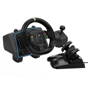 DOYO Gaming Steering Wheel with Pedals and Shifter for PC, Xbox One, PS4