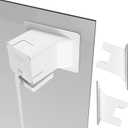 Teccle Angled Window Mount for Wyze Cam v4 OG , 20 Degrees Tilt ( Up/Down/Left/Right ), Through Window Use for Wyze Cam v4 OG , Watch Front Yard and Driveway (White/Pack of 2)