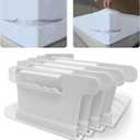Bed Sheet Holders for Corners, Sheet Holders Keep Sheets Firm & Tight - Lock Fitted Bed Sheet Holder 4PCS, Sheet Straps for All Sheet Mattress Sizes Easy Installation (White)