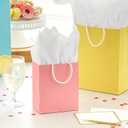 Hallmark Recyclable Gift Bag Assortment (8 Bags: 3 Small 6", 3 Medium 9", 2 Large 13") Pastel Blue, Pink, Yellow, Purple, Orange, Green for Birthdays, Easter, Baby Gifts, Bridal Showers