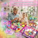 ifergoo Air Dry Clay Kit for Kids - Cakes Modeling Clay, Includes 6 Dessert Designs and Display Stand, DIY Art & Crafts School Projects, Home Party Kids Toys, Holidays Gifts for Age 3-12 Girls & Boys