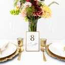 Table Numbers 1-30 | Elegant Gold Foil Table Number Cards, Double-sided, Sturdy 4x6 inches with Head & Gift Table | Perfect for Wedding Reception & Special Events