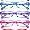 Gaoye Reading Glasses for Women, 5 pack Fashion Readers for Women Spring Hinge Eye Glasses, Blue Light Reading Glasses