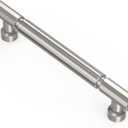 Alzassbg Brushed Satin Nickel Cabinet Pulls and Handles 10 Pack, AL3096SN | 5 Inch Hole Center, Contemporary Style, Decorative Hardware Handles, for Cabinets and Drawers