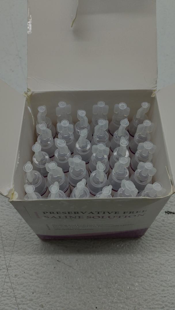 LIFVEAN Saline Contact Lens Solution for Soft & Rigid Gas Permeable Lenses, Buffered Isotonic Rinsing & Insertion Solution, Standable Travel Size Single Use Vials, 0.34 Fl Oz (Pack of 30)