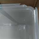 IRIS USA 94 Qt. Stackable Plastic Storage Bins with Lids, 2 Pack - BPA-Free, See-Through Organizing Solution, Latches, Durable Nestable Containers, Secure Pull Handle, Made in USA - Red