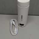 Travel Electric Kettle Portable Small Mini Tea Coffee Kettle Water Boiler, Water Heater with 4 Temperature Control,304 Stainless Steel with Auto Shut-Off & Boil Dry Protection, BPA-Free (White)