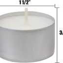 Stonebriar 300 Pack Unscented Tea Light Candles with 6-7 Hour Extended Burn Time, White, 300 Count