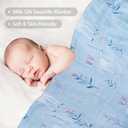 Viviland Muslin Swaddle Blankets, Breathable and Skin-Friendly Baby Receiving Blankets, 2-Pack Deer, 47 x 47 inches