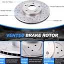 Front Brake Kits With Pads And Rotors Compatible With Honda Accord 2008-2017,Civic 2013-2015,Cr-Z 2016,Element 2003-2011,Fit 2014,For Acura Ilx 2014-2015; Lx/Lx-P/Lx-S Model; 280mm