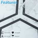 Art3d 10-Pack Hexagon Peel and Stick Flooring Tile Marble Look, Self Adhesive Waterproof Vinyl Floor Tile for Living Room, Kitchen, Bathroom, Bedroom, 11.8" x 10.2" White Marble