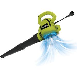 Electric Leaf Blower Corded, 7-Amp, 390CFM/ 210MPH, 2 Speed Modes, Powerful Lightweight Handheld Blowers for Lawn Care, Patio, Leaves, Dust, Snow (Green)