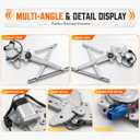 Front Right Window Regulator Compatible with Tundra 2000-2006 | With motor, Standard cab/ Extended cab pickup only, Part number 748-503, 698010C010, 857100C060