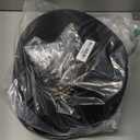 INOGIH Classic Black Western Felt Roll-Up-Brim Cowboy-Hat for Women Men - Bling Cowgirl-Hat Felt Fedora for Disco Parties (Medium)