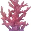 Beach Coastal Decor Coral Reef Home Decor Coral Statue Sculpture Home,Desk,Bathroom,Desktop Shelf Statue,Marine Themed Gifts (Gradient Purple Coral)