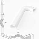 3" Width x 1.6 Ft Flexible Duct, PE Material, Mini Split Line Set Cover Part, Air Conditioner Accessories for Mini Split Air Conditioners and Central AC, White