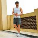 NIMENJOJA Mens 5.5" Athletic Gym Shorts Cotton Workout Jogger Sweat Shorts with Upgrade Premium Zipper Pockets and Drawstring (Gray)