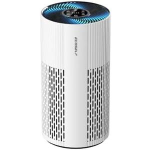 Air Purifiers for Home Large Room Cover Up to 1500 Ft² with True HEPA Filter, 20dB Sleep Mode, 360° Air Intake & Outlet, Air Cleaner for Bedroom Pets, 7 Color Light, HAP604, Bright White