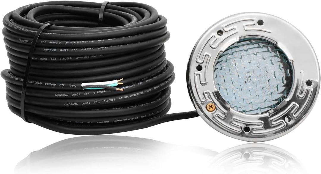 6 Inch Spa Lights for Inground Pool Led, 100FT 120V 6 Inch Color Changing Pool Lights, Underwater Swimming Pool Spa Light for Pools and Spa