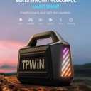 Bluetooth Speaker - 80W Loud Rugged Outdoor Speakers, IPX6 Waterproof, 20H Playtime, Deep Bass, Lightshow, TWS, BT 5.3 Wireless, Portable for Travel Hiking Camping Beach Pool - Black