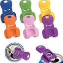 6PCS Colorful Can Tab Openers & Leak-Proof Drink Covers One-Hand Soda Can Opener and Reusable Protector Caps for Coke, Beer, Soda, and Aluminum Cans