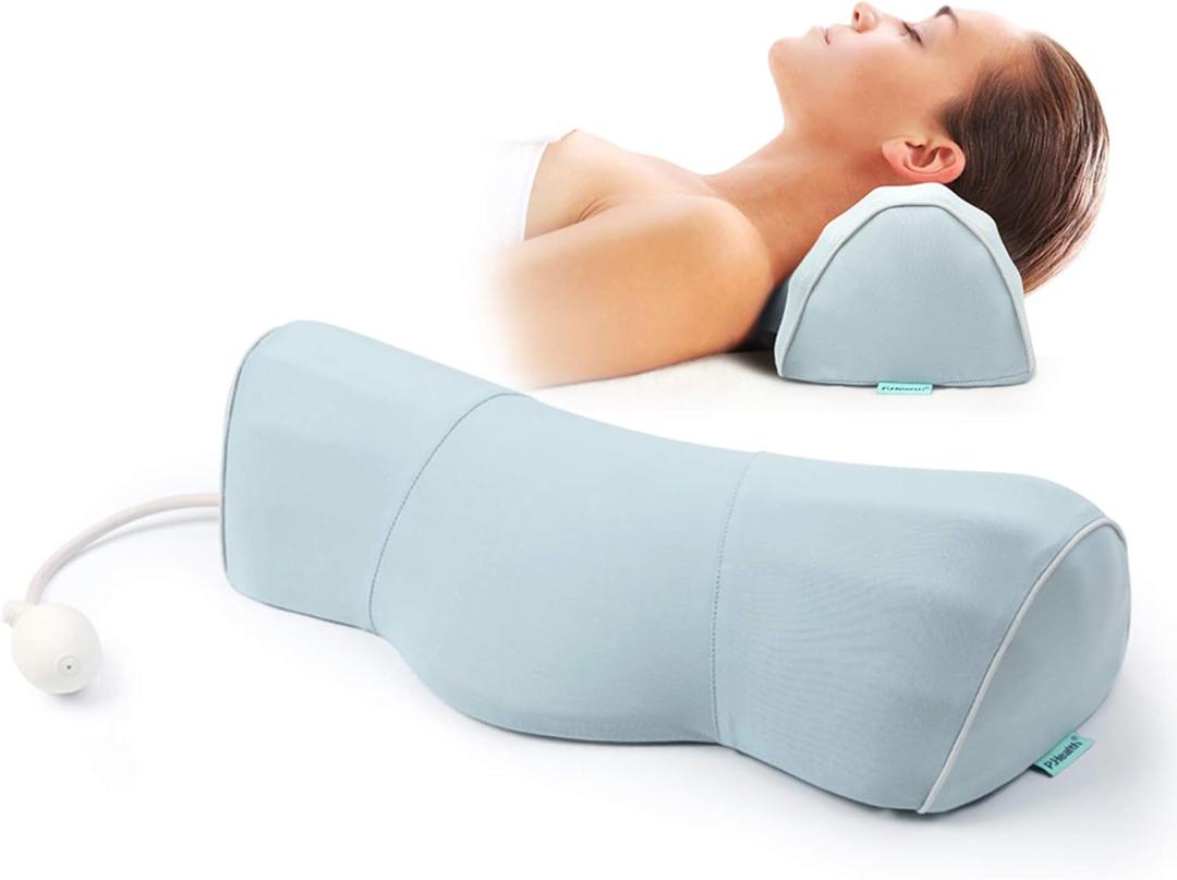 RESTCLOUD Cervical Neck Pillow for Sleeping, Neck Roll Pillow Memory Foam Pillow Neck Bolster Pillow for Neck Pain Relief Height and Firm Adjustable (Blue) RESTCLOUD Cervical Neck Pillow for Sleeping, Neck Roll Pillow Memory Foam Pillow Neck Bolster Pillow for Neck Pain Relief Height and Firm Adjustable (Blue)