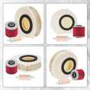 Air Filter 5EL-14451-00 & Oil Filter & Fuel Filter Cleaner Compatible with Yamaha V Star 1100 XVS1100 XVS 1100 Midnight Custom 2007 2008 2009 / V Star XVS1100 XVS 1100 Custom 2000-2009 XuLong