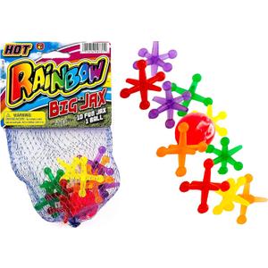 JA-RU Big Jacks Toy Set (Pack of 1 Units) Kids Jax Classic Games Great Party Favors or Pinata Filler in Bulk. 731-1