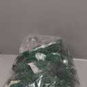 Pre-lit Artificial Christmas Garland, Green Rattan with Silver Flower Decorations and Battery Operated LED Lights for Home Stairs Fireplace Front Porch Door Display Indoor Outdoor Christmas Decor -9FT