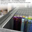 Hanging Embroidery Floss Organizer Box - 10 Acrylic Thread Storage Bars (150 Holes) | Ideal for Keeping Embroidery Thread Neat and Making It Easily Accessible for All Embroidery Enthusiasts.